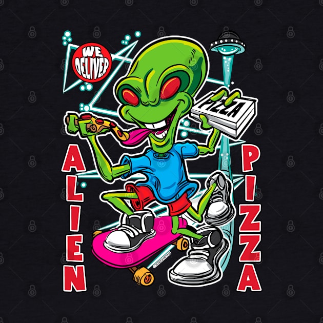 Alien Pizza by eShirtLabs